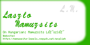 laszlo mamuzsits business card